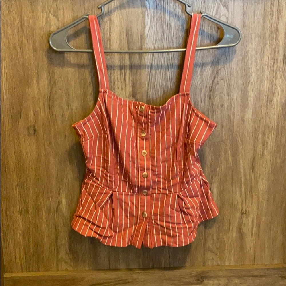 La hearts cropped peplum top